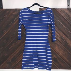 Express blue stripe dress (size small)
